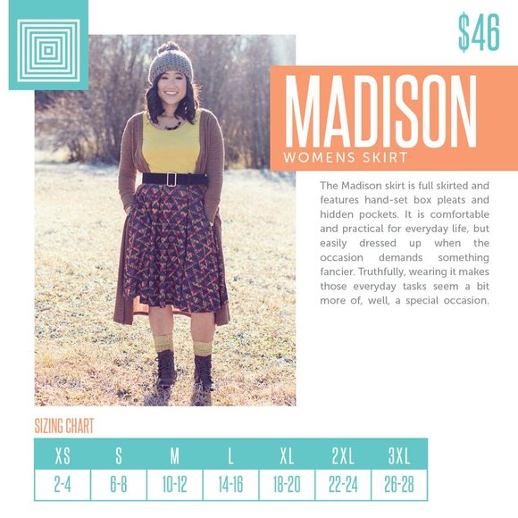LuLaRoe Madison Skirt (NWT) - Picture 2 of 2